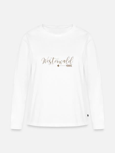 Westerwald - Frauen Premium Bio Langarmshirt - Weiß