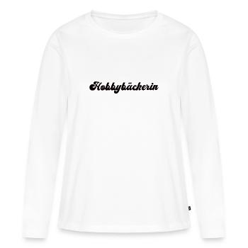 Hobbybäckerin Hobby Backen Konditorin Bäckerin - Frauen Premium Bio Langarmshirt - Weiß - Vorne - Julia (174cm)