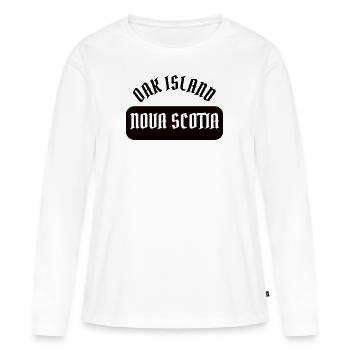 OAK ISLAND / TREASURE HUNTING: Oak Island - Women's Premium Organic Long Sleeve Shirt - white - Front - Julia (174cm)