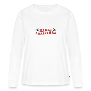 Harry Noël! - T-shirt manches longues Premium bio Femme - blanc - Devant - Julia (174cm)
