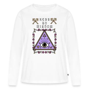 Third eye, the all-seeing eye, occult - Women's Premium Organic Long Sleeve Shirt - white - Front - Julia (174cm)