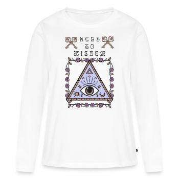 Third eye, the all-seeing eye, occult - Women's Premium Organic Long Sleeve Shirt - white - Front - Julia (174cm)