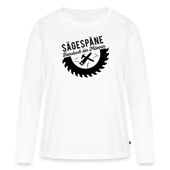 Sägespäne Feenstaub der Männer - Frauen Premium Bio Langarmshirt - Weiß - Vorne - Julia (174cm)