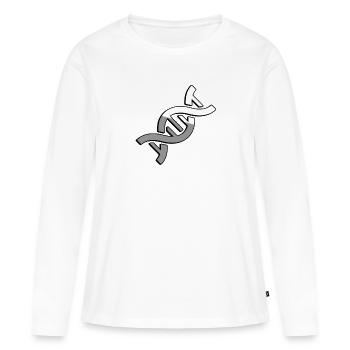 ADN - Illustration - T-shirt manches longues Premium bio Femme - blanc - Devant - Julia (174cm)