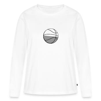 Basketball - Illustration - T-shirt manches longues Premium bio Femme - blanc - Devant - Julia (174cm)