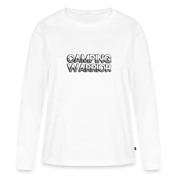 CAMPING WARRIOR - Camping - T-shirt manches longues Premium bio Femme - blanc - Devant - Julia (174cm)