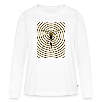 Drittes Auge tanzt - Frauen Premium Bio Langarmshirt - Weiß - Vorne - Julia (174cm)