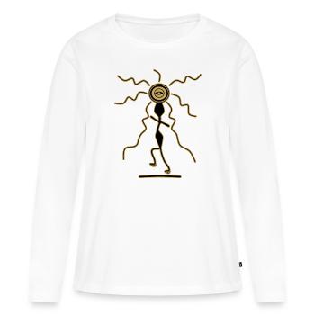 Schamane drittes Auge - Frauen Premium Bio Langarmshirt - Weiß - Vorne - Julia (174cm)