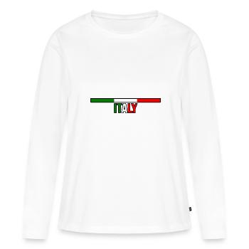 Italie Italien Italien Italie - T-shirt manches longues Premium bio Femme - blanc - Devant - Julia (174cm)