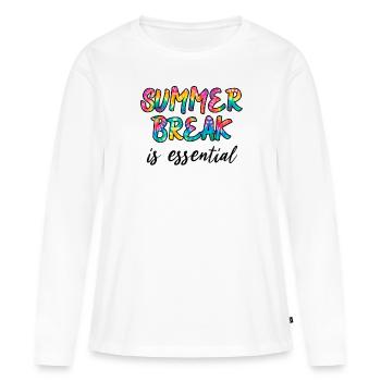 Summer Break Is Essential Teachers - T-shirt manches longues Premium bio Femme - blanc - Devant - Julia (174cm)