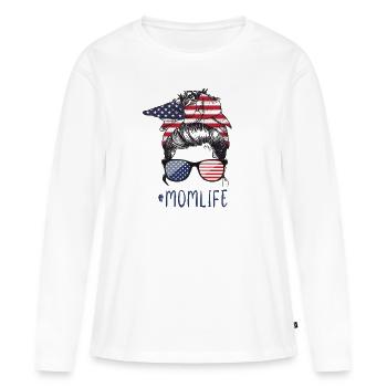 Mom Life Matching - Women's Premium Organic Long Sleeve Shirt - white - Front - Julia (174cm)