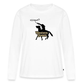 Western Queen - Women's Premium Organic Long Sleeve Shirt - white - Front - Julia (174cm)