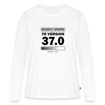 recently updated to version 37 - Gamer Birthday - Women's Premium Organic Long Sleeve Shirt - white - Front - Julia (174cm)