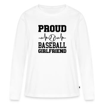 Baseball Baseball Ami Joueur de baseball - T-shirt manches longues Premium bio Femme - blanc - Devant - Julia (174cm)