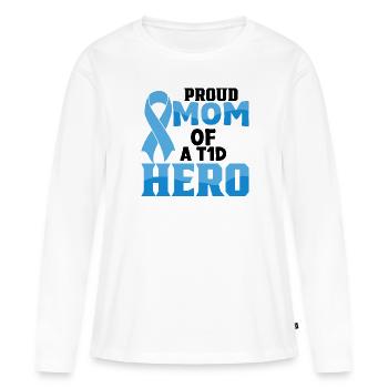 Diabetes Awareness Blue Diabetes Band Diabetes - Women's Premium Organic Long Sleeve Shirt - white - Front - Julia (174cm)