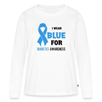 Diabetes Awareness Blue Diabetes Band Diabetes - Women's Premium Organic Long Sleeve Shirt - white - Front - Julia (174cm)