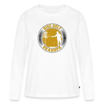 Frisbee - T-shirt manches longues Premium bio Femme - blanc - Devant - Julia (174cm)