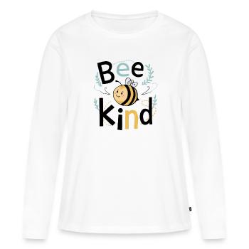Abeille Enfant Abeille Abeille - T-shirt manches longues Premium bio Femme - blanc - Devant - Julia (174cm)