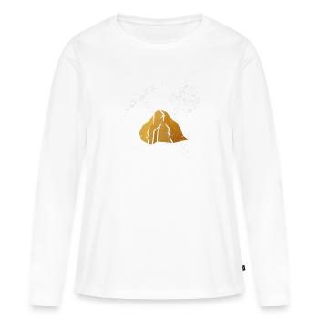 Prospecteur d’or Exploitation minière Pioche de la ruée vers l’or - T-shirt manches longues Premium bio Femme - blanc - Devant - Julia (174cm)