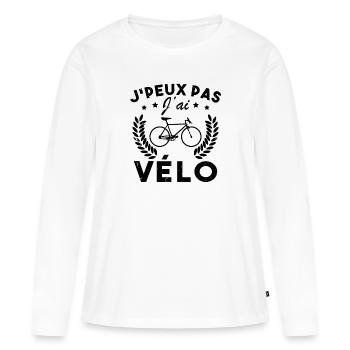 I can't I have a bike - Women's Premium Organic Long Sleeve Shirt - white - Front - Julia (174cm)