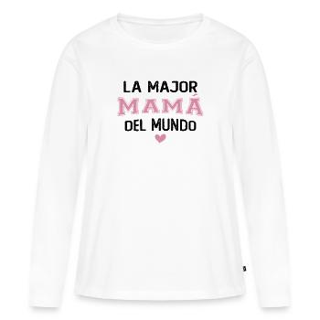 Die beste Mutter der Welt - Frauen Premium Bio Langarmshirt - Weiß - Vorne - Julia (174cm)