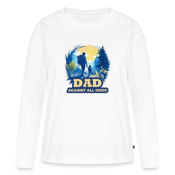 Dad against all odds - Women's Premium Organic Long Sleeve Shirt - white - Front - Julia (174cm)