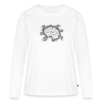 Conception de Doodle de fête foraine de cerveau - T-shirt manches longues Premium bio Femme - blanc - Devant - Julia (174cm)