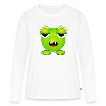Monster - Monster - Alien - T-shirt manches longues Premium bio Femme - blanc - Devant - Julia (174cm)