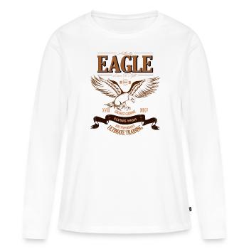 American Eagle Tee shirt Légende Mojo Design - T-shirt manches longues Premium bio Femme - blanc - Devant - Julia (174cm)