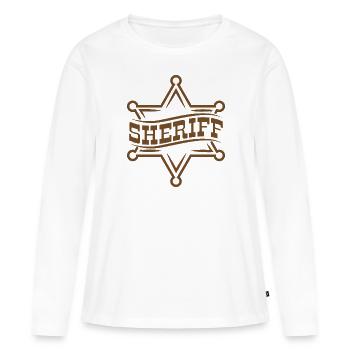 Sheriff Stern - Women's Premium Organic Long Sleeve Shirt - white - Front - Julia (174cm)