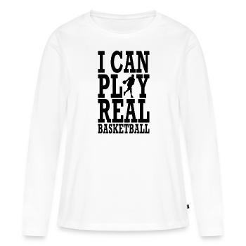 basket-ball - T-shirt manches longues Premium bio Femme - blanc - Devant - Julia (174cm)