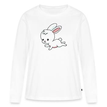 Kleines Häschen - Frauen Premium Bio Langarmshirt - Weiß - Vorne - Julia (174cm)