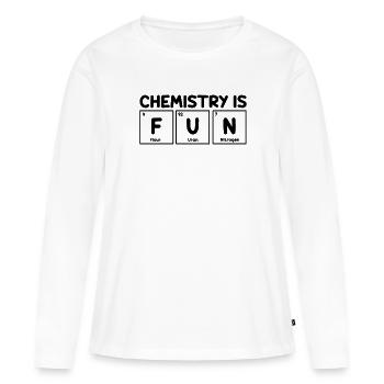 Chemie Schule Uni - Frauen Premium Bio Langarmshirt - Weiß - Vorne - Julia (174cm)