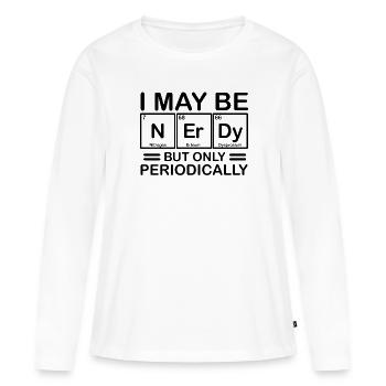 Chemie Schule Uni - Frauen Premium Bio Langarmshirt - Weiß - Vorne - Julia (174cm)