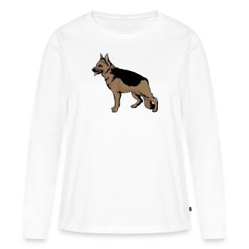 German shepherd dogs - Women's Premium Organic Long Sleeve Shirt - white - Front - Julia (174cm)