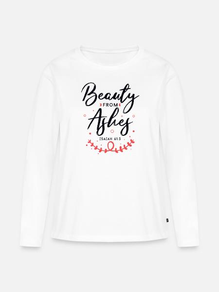 Schönheit aus Asche - Frauen Premium Bio Langarmshirt - Weiß