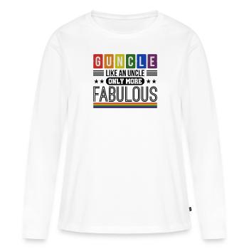 A gay uncle is cooler than normal uncle - Women's Premium Organic Long Sleeve Shirt - white - Front - Julia (174cm)