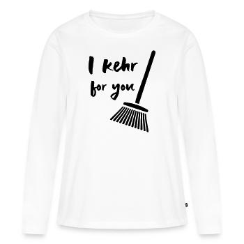 I kehr for you - Frauen Premium Bio Langarmshirt - Weiß - Vorne - Julia (174cm)