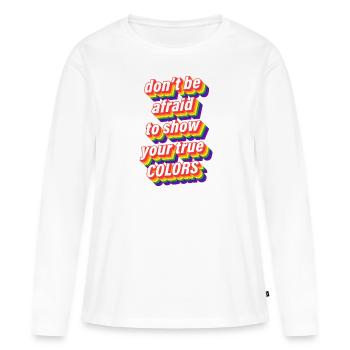 Gay Lesbian LGBT Homosexuality Colors - Women's Premium Organic Long Sleeve Shirt - white - Front - Julia (174cm)