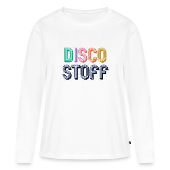 discostuff, tissu et liqueur, nuit dans le disse - T-shirt manches longues Premium bio Femme - blanc - Devant - Julia (174cm)