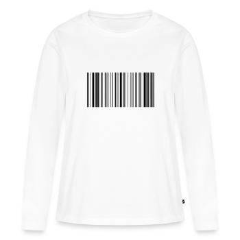 Scanner de codes à barres scancode cadeau de coups de balayage - T-shirt manches longues Premium bio Femme - blanc - Devant - Julia (174cm)