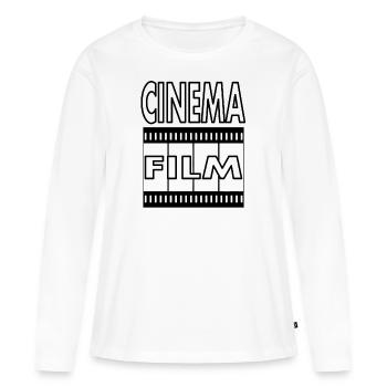 Cinéma cinéma cinéma - T-shirt manches longues Premium bio Femme - blanc - Devant - Julia (174cm)