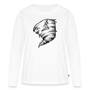tornade - T-shirt manches longues Premium bio Femme - blanc - Devant - Julia (174cm)