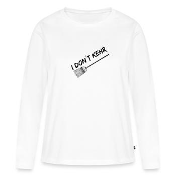 nettoyage service de nettoyage service de nettoyage balai - T-shirt manches longues Premium bio Femme - blanc - Devant - Julia (174cm)