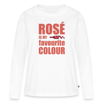 Wine wine wine drinker wine bottle good wine - Women's Premium Organic Long Sleeve Shirt - white - Front - Julia (174cm)