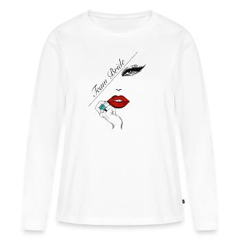 Hen party Team Bride | Hen party - Women's Premium Organic Long Sleeve Shirt - white - Front - Julia (174cm)