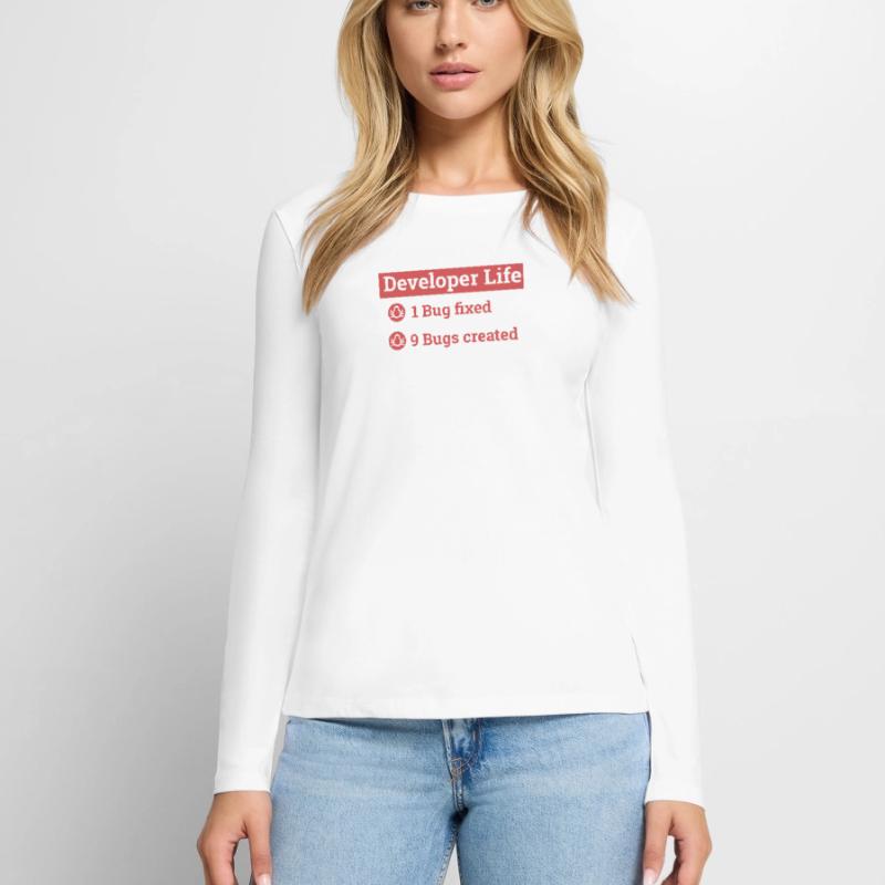 "Developer life" | Programmer, Programmer Women's Premium Organic Long Sleeve Shirt