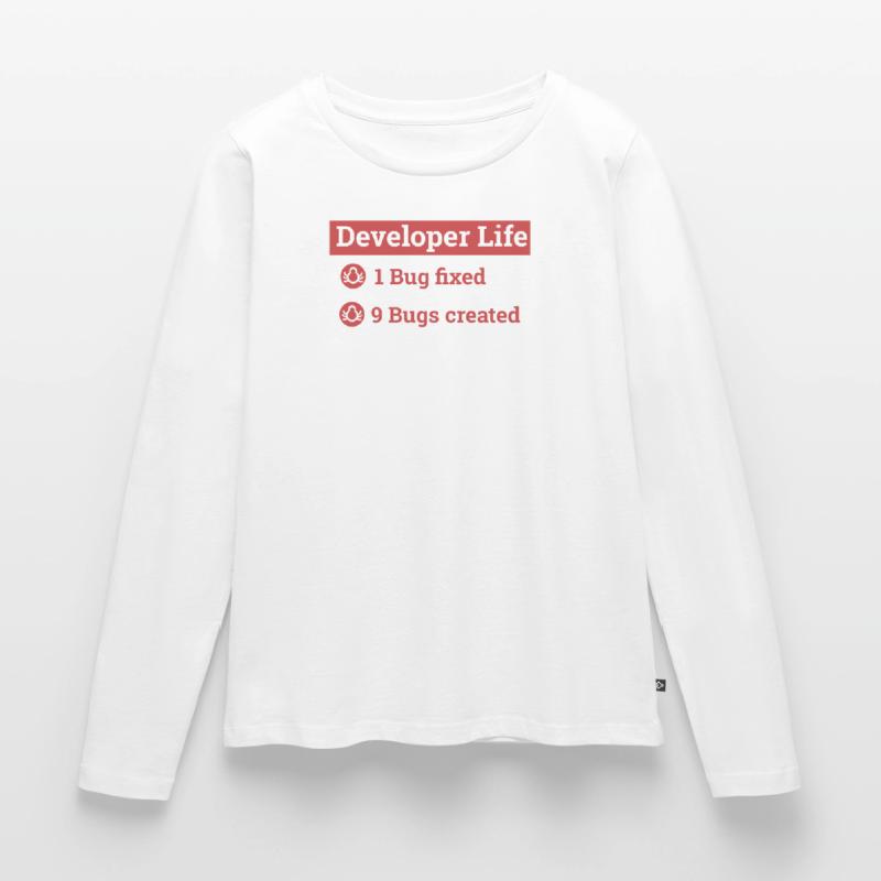 "Developer life" | Programmer, Programmer Women's Premium Organic Long Sleeve Shirt
