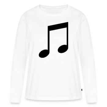 Note de musique - T-shirt manches longues Premium bio Femme - blanc - Devant - Julia (174cm)