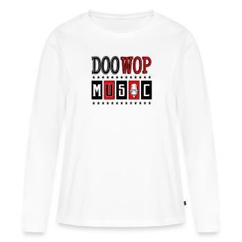 Doo Wop 1950s Sock Hop Dance Rockabilly Musique - T-shirt manches longues Premium bio Femme - blanc - Devant - Julia (174cm)